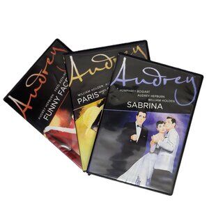 Audrey 3 DVD Bundle Collection Funny Face, Paris When It Sizzles & Sabri…